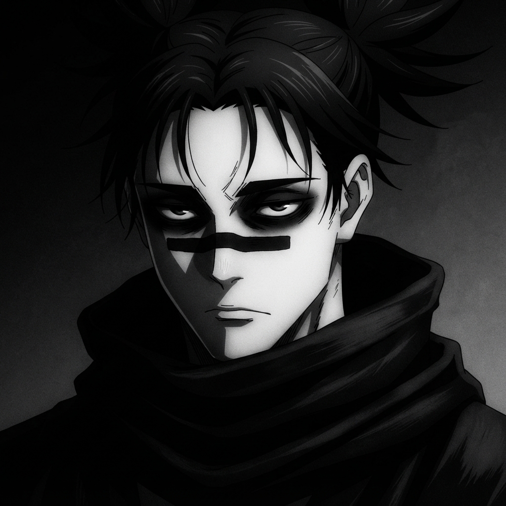 Choso PFP Black and White