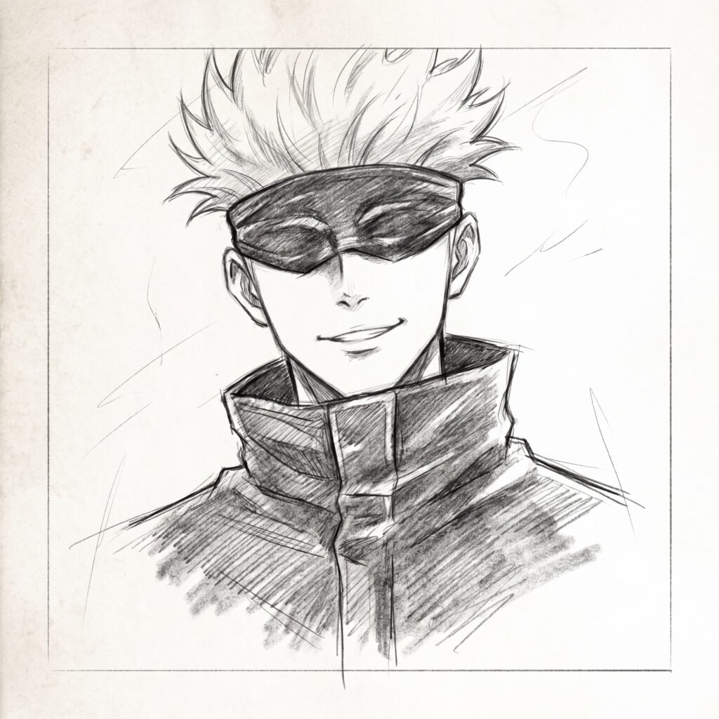 Gojo PFP Black and White