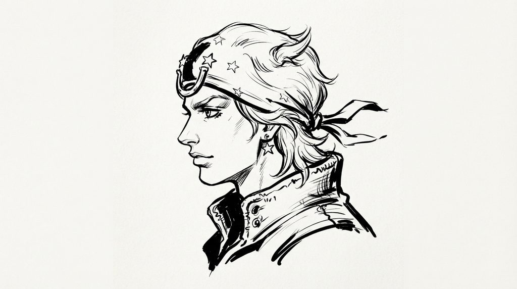 Johnny Joestar PFP Black And White