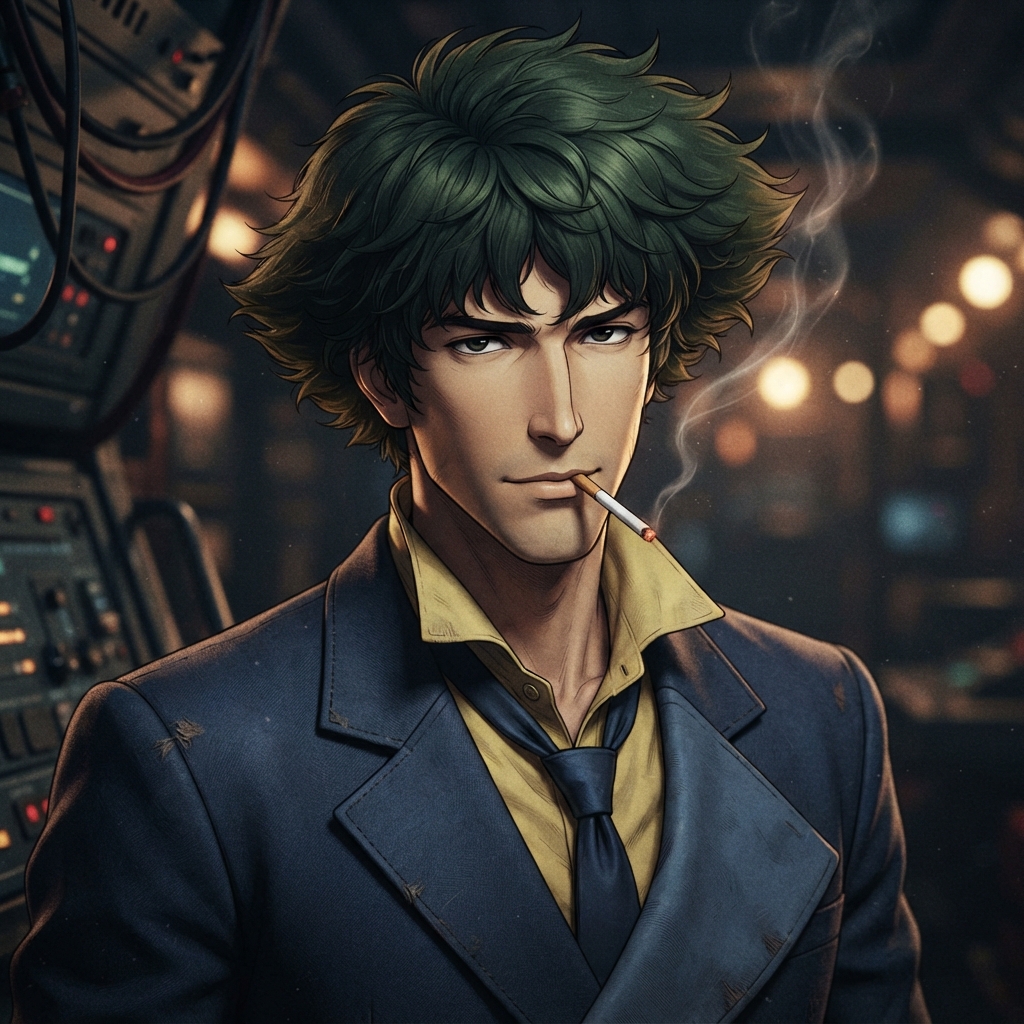 Spike Spiegel PFP Smoking