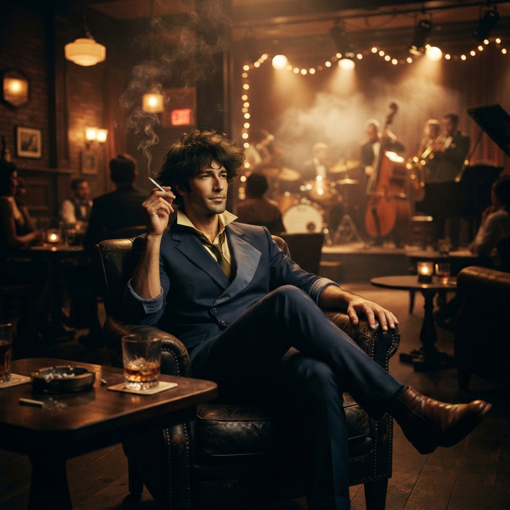 Spike Spiegel PFP Smoking