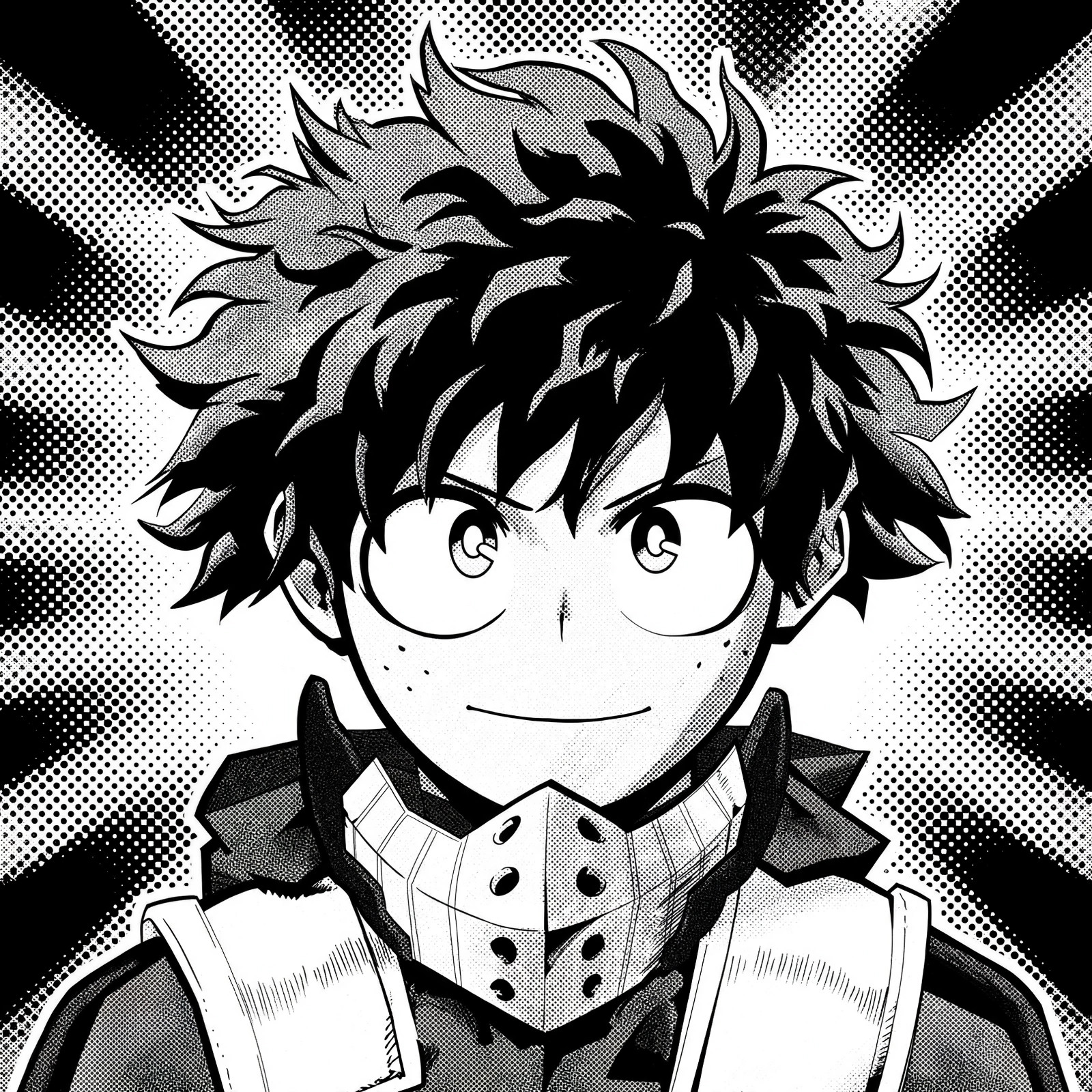 Deku PFP Black And White
