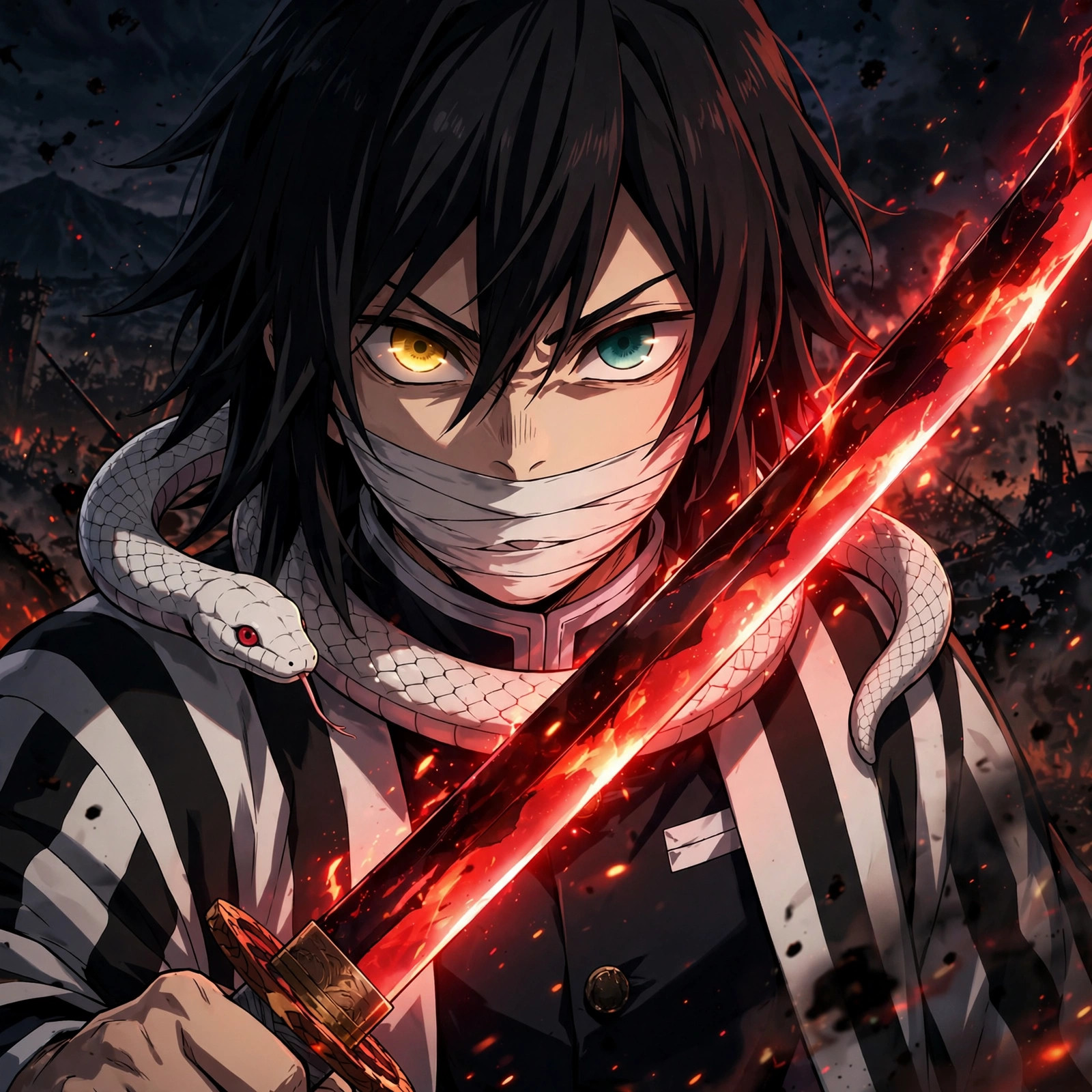 Obanai Crimson Nichirin PFP