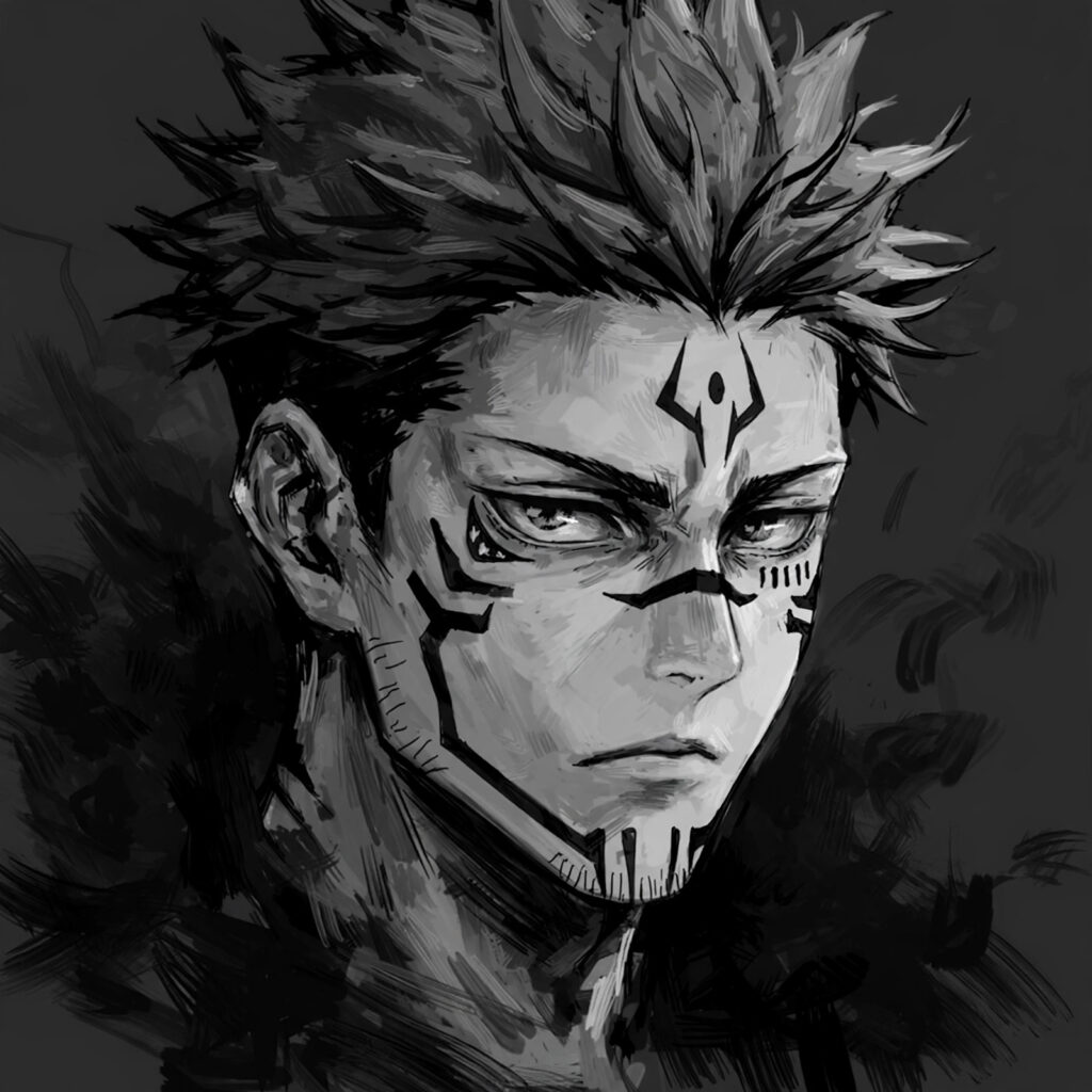 Sukuna PFP Black And White