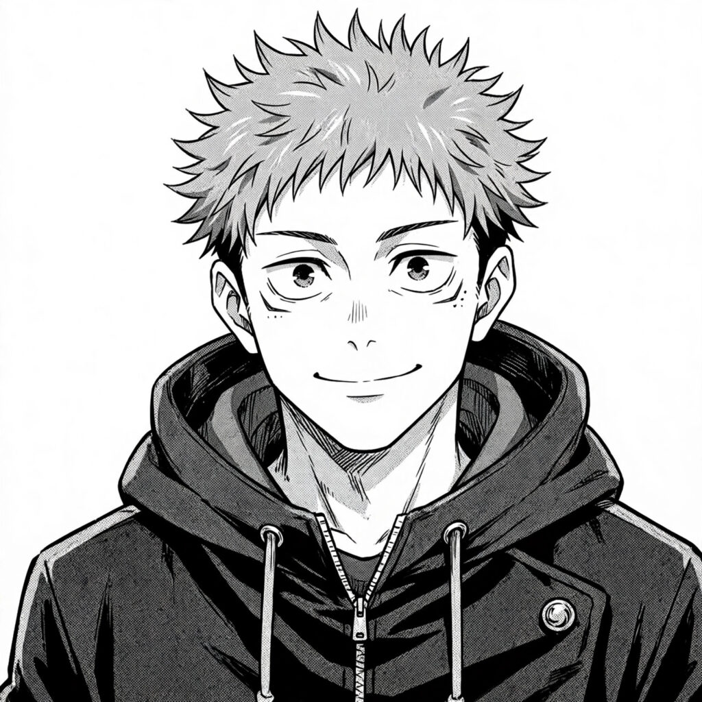 Yuji PFP Black And White