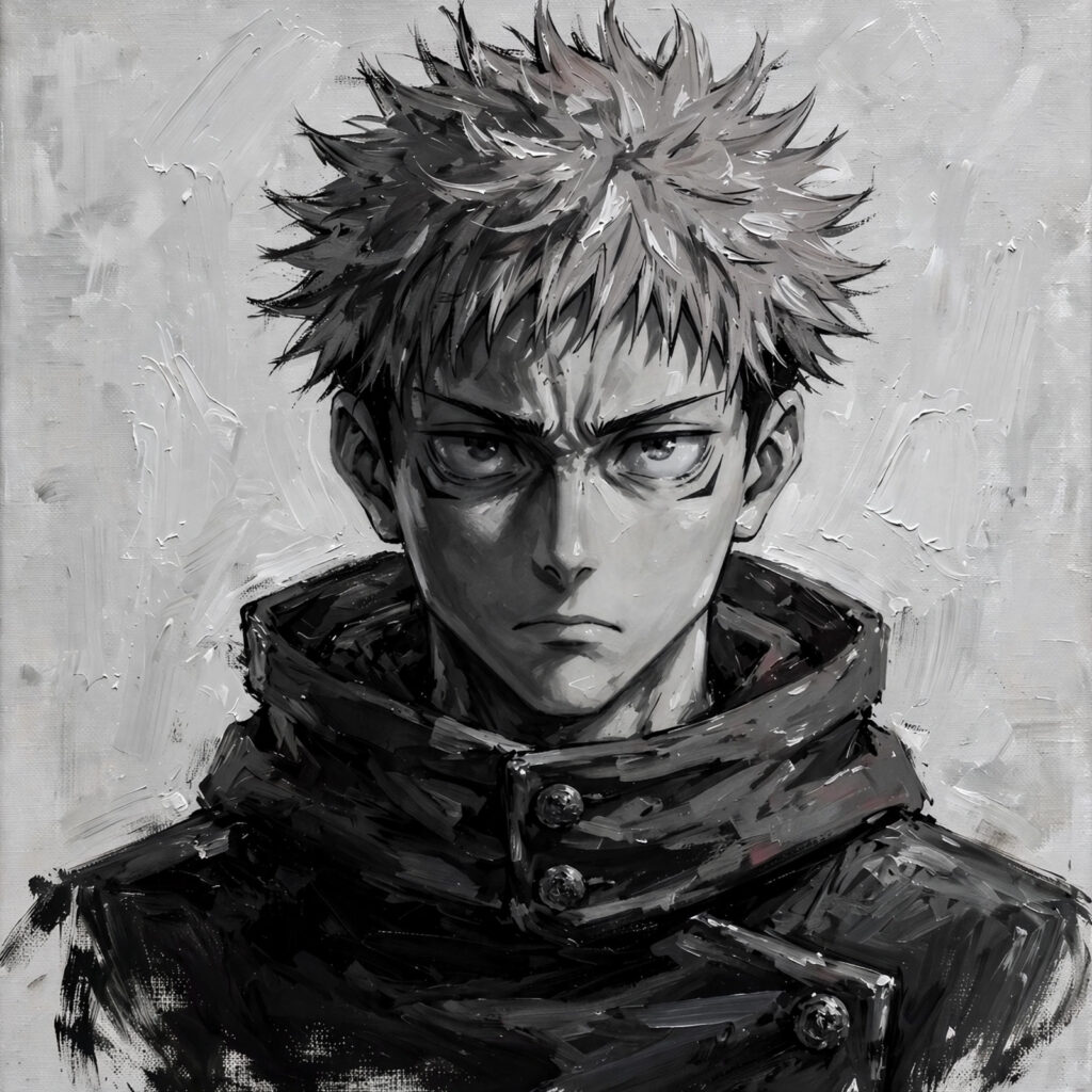 Yuji PFP Black And White